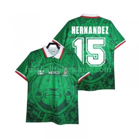 Fußballtrikots Mexiko HERNANDEZ 15 Retro 1998 Kurzarm Heimtrikotsatz kaufen